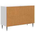 vidaXL Buffet Blanc brillant 89 x 34 5 x 62 cm Bois d'ingénierie