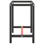 vidaXL Cadre de banc de travail Noir et rouge mat 70x50x79 cm Métal