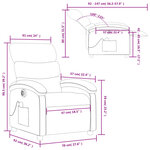 vidaXL Fauteuil de massage inclinable électrique crème similicuir