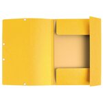 EXACOMPTA - Chemise a élastique - 3 rabats - 24 x 32 - Carte lustrée 390G - Jaune