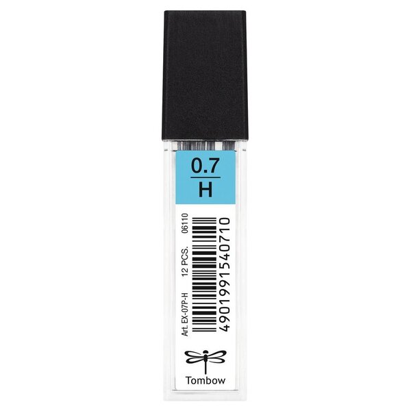 Etui de 12 Mines pour porte-mine pointe calibrée 0 7 mm dureté H TOMBOW