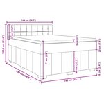 vidaXL Sommier à lattes de lit avec matelas Bleu 140x190 cm Tissu