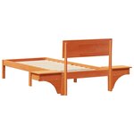 vidaXL Cadre de lit avec tables de chevet avec tête de lit Marron cire