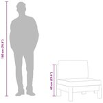 vidaXL Canapés centraux 2 Pièces avec coussins blanc crème Acacia solide