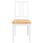vidaXL Chaises à manger 2 Pièces blanc bois massif caoutchouc