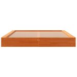 vidaXL Cadre de lit sans matelas cire marron 150x200cm bois pin massif
