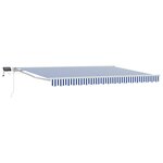 vidaXL Cadre de store manuel avec LEDs Bleu et Blanc 4 x 2 m