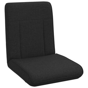 vidaXL Fauteuil de sol ajustable Noir Tissu