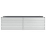 vidaXL Lit surélevé de jardin 160x80x45 cm Acier galvanisé Argenté