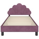 vidaXL Cadre de lit pour enfants avec tête de lit Pourpre 90 x 200 cm