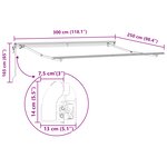 vidaXL Store Rétractable Automatique Rouge et Blanc 300x250 cm