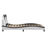 vidaXL Cadre de lit sans matelas blanc et noir 120x200 cm similicuir