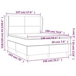 vidaXL Sommier à lattes de lit avec matelas Crème 140x190cm Similicuir