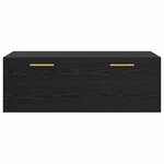 vidaXL Meuble mural Chêne noir 100 x 36.5 x 35 cm Bois d'ingénierie