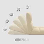 vidaXL Fauteuil de sol ajustable Crème Tissu