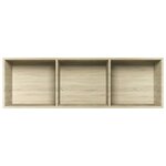 Vidaxl bibliothèque/meuble tv chêne sonoma 36 x 30 x 114 cm aggloméré
