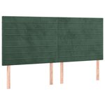 vidaXL Sommier à lattes de lit et matelas Vert foncé 160x200cm Velours