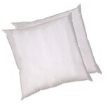 2 oreillers blanc en coton 60 x 60 cm