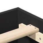 vidaXL Cadre de lit sans matelas noir 140x200 cm bois d'ingénierie