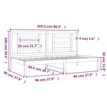 vidaXL Lit de jour sans matelas 90x200 cm bois de pin massif