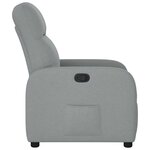 vidaXL Fauteuil inclinable Gris clair Tissu