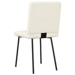 vidaXL Chaises à manger lot de 2 Crème Velours
