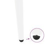 vidaXL Pieds de table basse coniques 4 pièces Blanc 42-43 cm Acier