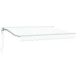 vidaXL Auvent Rétractable Blanc 350x200 cm tissu