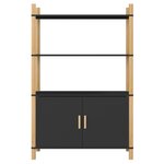 vidaXL Buffet haut Noir 80x40x121 cm Bois d'ingénierie