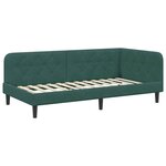 vidaXL Cadre de lit d'angle Vert foncé 100 x 200 cm Velours