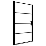 vidaXL Porte de douche Verre trempé 81x195 cm Noir