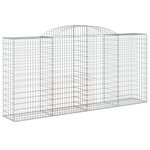 vidaXL Paniers à gabions arqués 11 Pièces 300x50x140/160 cm fer galvanisé