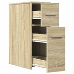 vidaXL Armoire de salle de bain étroite avec roulettes chêne sonoma