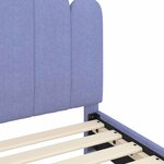 vidaXL Cadre de lit pour enfants avec tête de lit Bleu denim