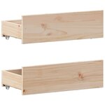 vidaXL Cadre de lit sans matelas avec tête de lit 135x190 cm bois pin