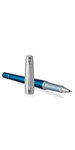 PARKER Urban Premium - Stylo roller, bleu profond, pointe fine, attributs chromés, recharge noire