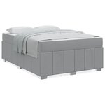 vidaXL Cadre de lit avec matelas Gris clair 160 x 200 cm tissu