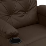 vidaXL Fauteuil inclinable électrique Marron Similicuir