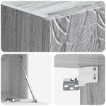 vidaXL Meuble TV mural 98 x 31 cm Sonoma gris Bois d'ingénierie