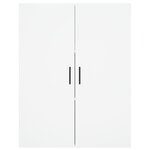 vidaXL Buffet haut Blanc 69 5x34x180 cm Bois d'ingénierie