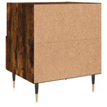vidaXL Table de chevet chêne fumé 40x35x47 5 cm bois d’ingénierie