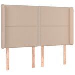 vidaXL Sommier à lattes de lit matelas LED Cappuccino 140x190 cm