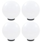 vidaXL Lampes à LED sous forme de boule 4 Pièces Sphérique 30 cm PMMA