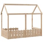 vidaXL Cadre de lit d'enfants forme de maison sans matelas pin massif