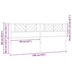 vidaXL Tête de lit de remplacement métal blanc 193 cm