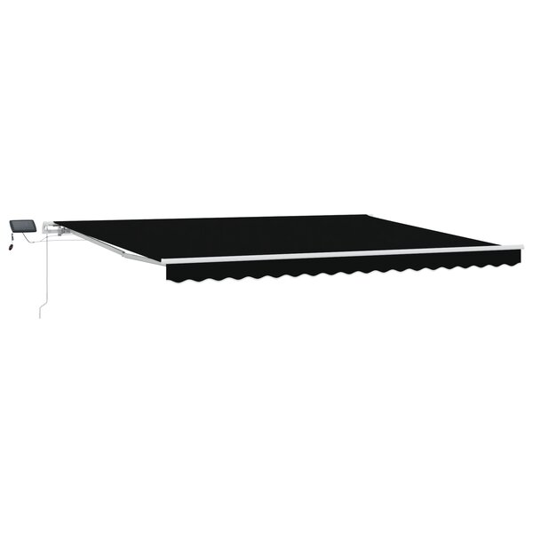 vidaXL Store rétractable manuel avec LED noir 450x350 cm