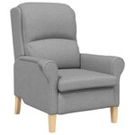 vidaXL fauteuil Gris clair 76 x 94 x 102 cm tissu
