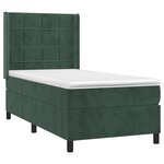vidaXL Sommier à lattes de lit avec matelas Vert foncé 100x200 cm