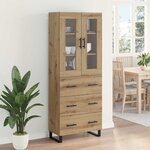 vidaXL Haut Armoire 2 Pièces Chêne artisanal Bois d'ingénierie