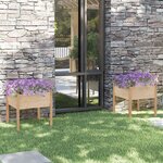 vidaXL Jardinières d'extérieur 2 Pièces 70x70x70 cm bois de pin massif